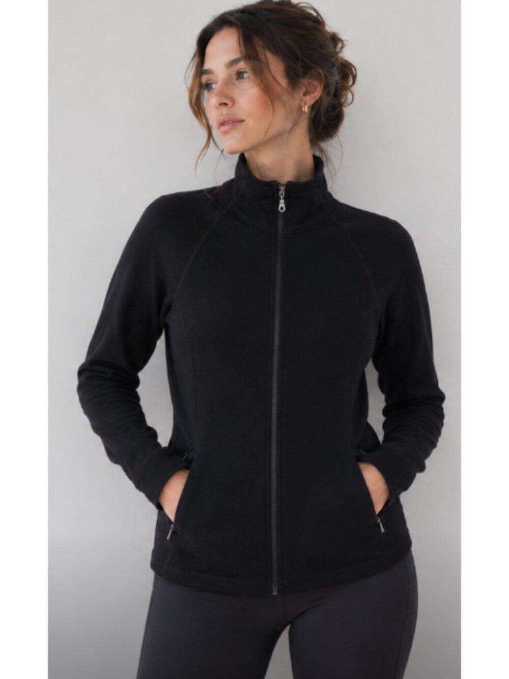 IBEX 100% Merino Wool Shak Full Zip Sweater Jacket Black Medium Outdoor Gorpcore